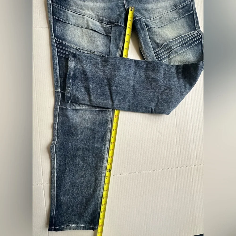 Men’s South‎ Pole JeanSize 36X32 Dark Blue Skinny Active Flex Distressed